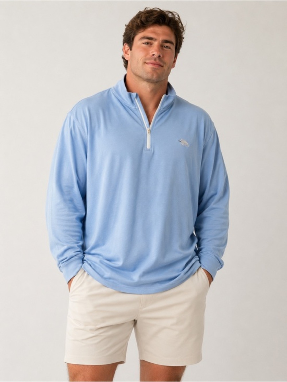 Peter Millar Quarter Zip Pullover XXL Light Blue